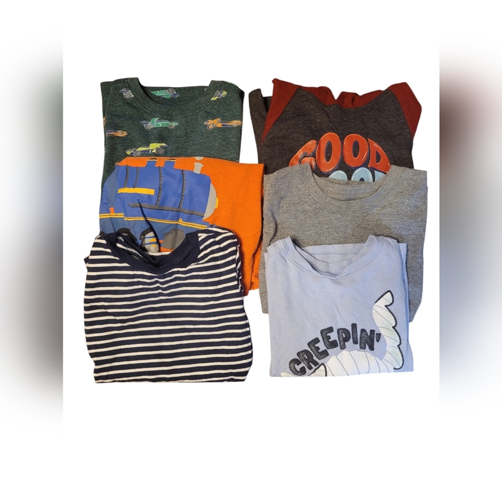 Lot of 6 boys 4t long sleeve shirts